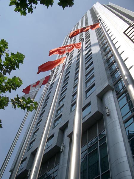 酒店 錐形旗杆