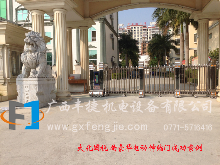 大化國(guó)稅局豪華分段電動(dòng)伸縮門(mén)